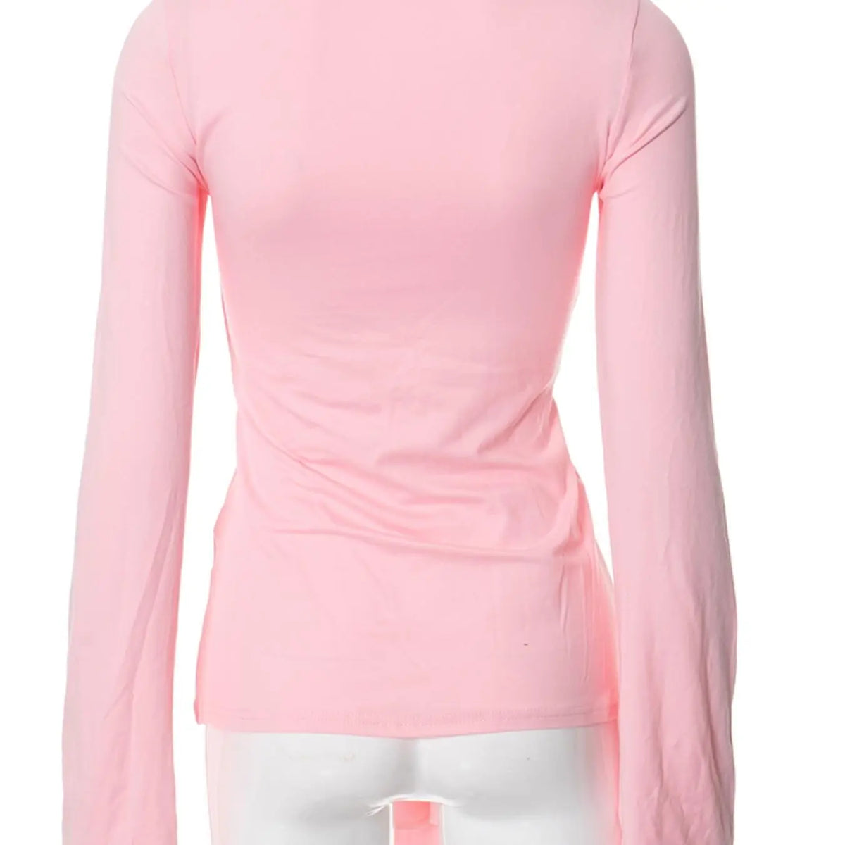 Women'S Solid Knot Front Split Hem Tee, Casual Chic Basic Feminine Long Sleeve Sweetheart Neck T-Shirt for Fall, Women'S Clothing for Daily Wear Top